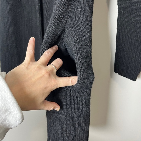 Theory Cashmere Blend Lambeth Inclusive Duster/Cardigan Sz L Thick Knit Wool - Picture 5 of 9